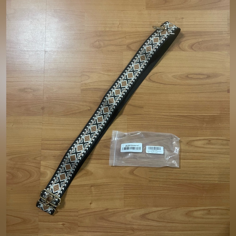 NWT Embroidery Purse Strap,2" Wide Crossbody Replacement Strap